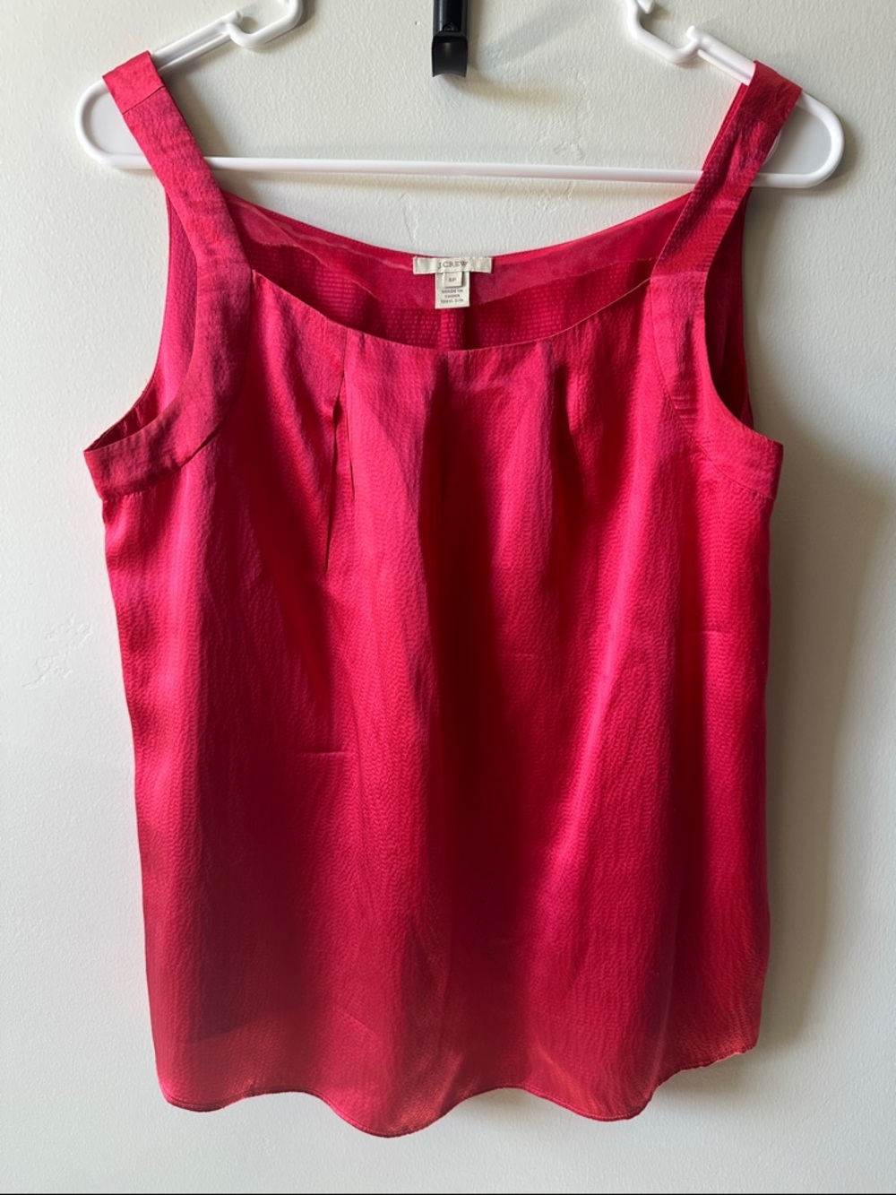 J. CREW Fuchsia Silk Sleeveless Camisole